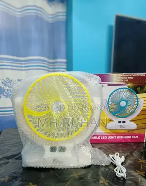 Portable Rechargeable Mini Fan With Led Light