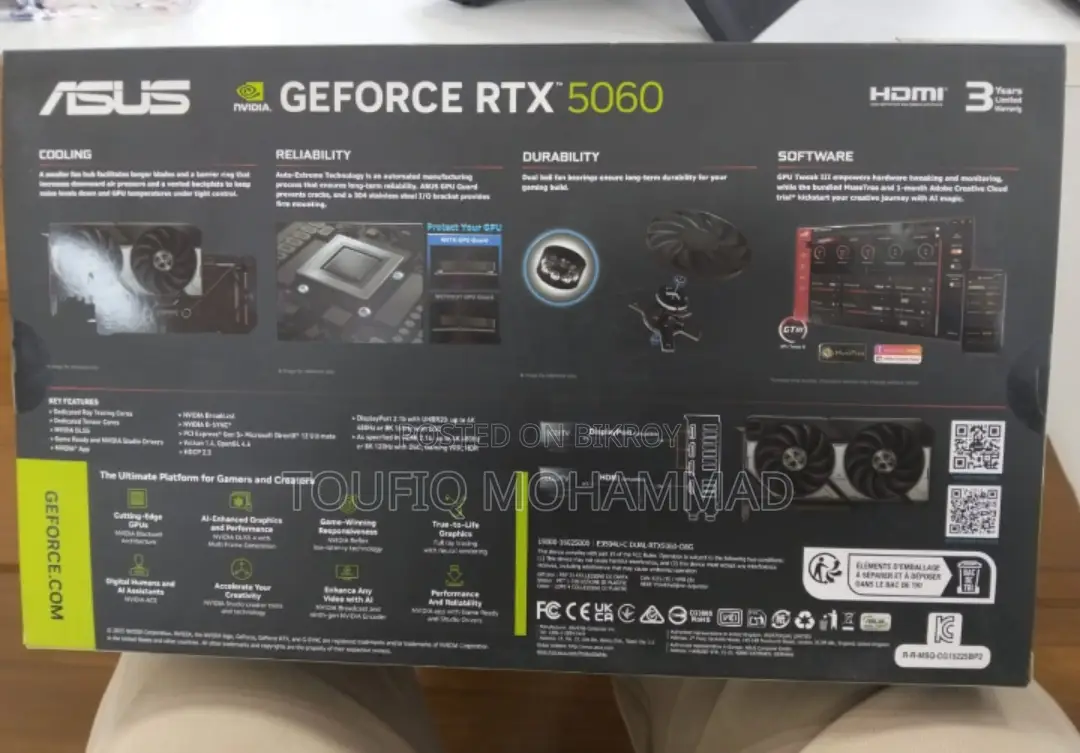 Asus Dual Geforce Rtx 5060 Oc Edition 8gb Gddr7