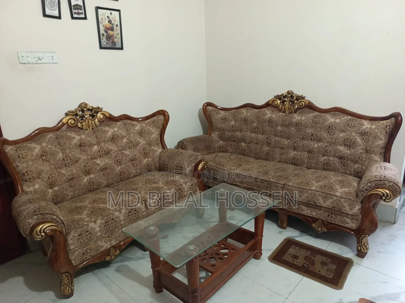 Sofa Set with Tea Table for Sell 5 Seat Gorgeous Look- Urgent