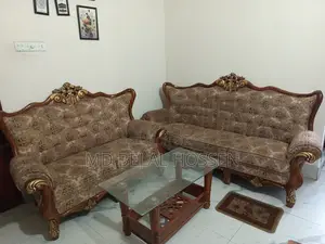Sofa Set with Tea Table for Sell 5 Seat Gorgeous Look- Urgent