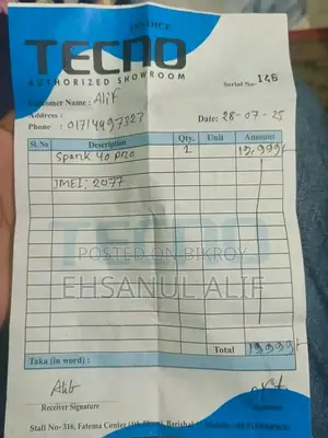 Tecno Spark 40 Pro 128 GB Black