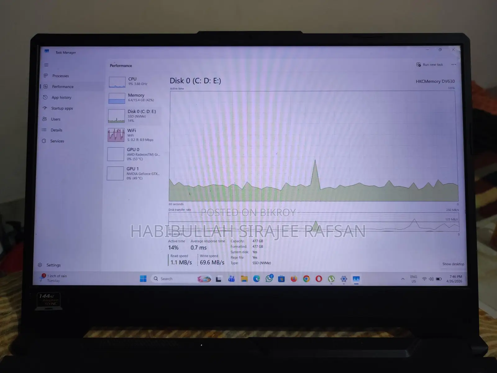 Asus TUF Gaming A15 FA506IU (ফ্রেশ কন্ডিশন; প্রায় নতুন)