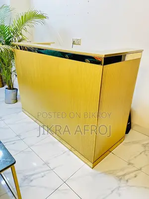 Golden SS Cash Table with 7 Drawers (New, Custom Made)