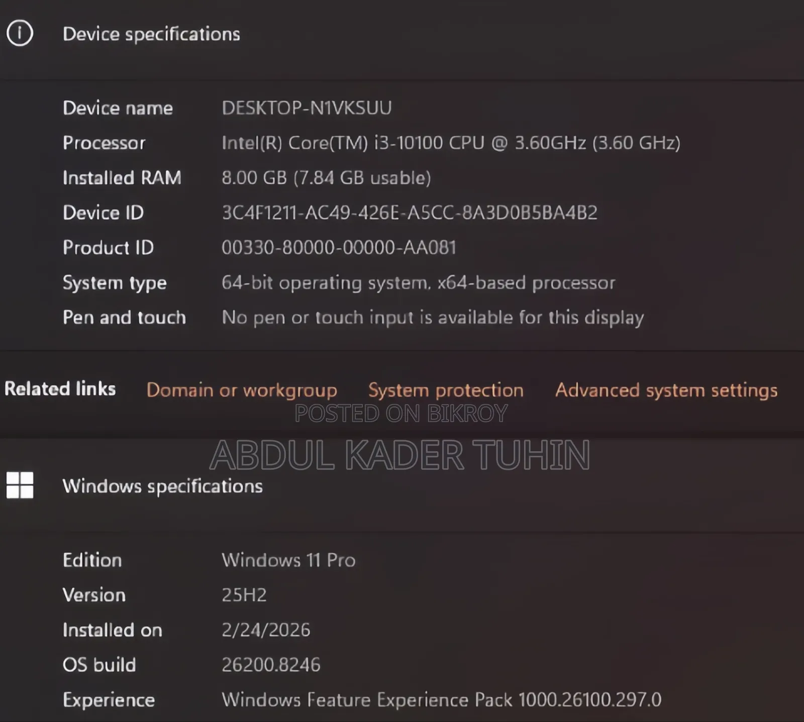Desktop Computer Gigabyte GA-H110MSTX-HD3-ZK 8GB Intel SSD 500GB