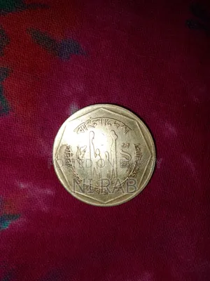 Vintage 1996 Bangladesh 1 Taka Brass Coin (Family Planning Edition)