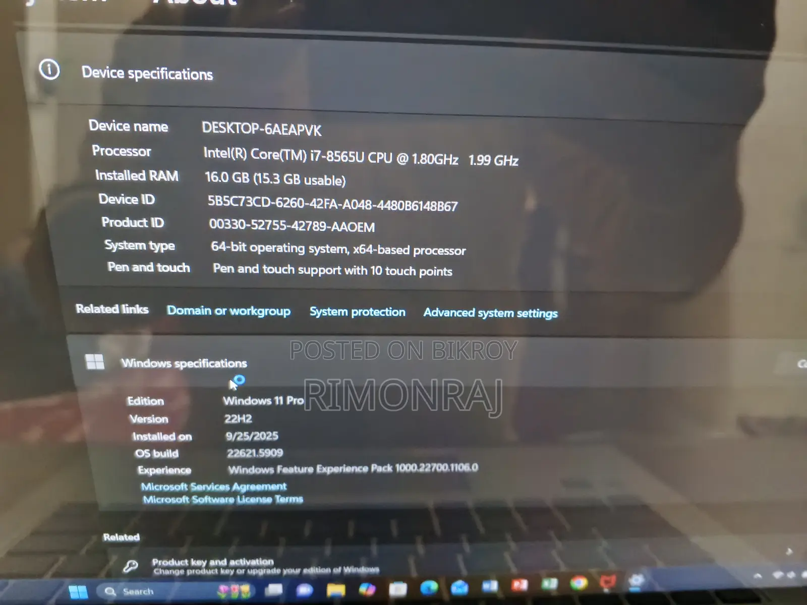 ল্যাপটপ HP EliteBook X360 1030 G4 16GB Intel Core I7 SSD 512GB