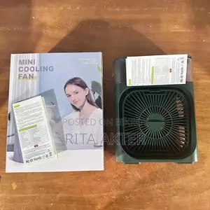 Portable Water Spray Fan Black Green