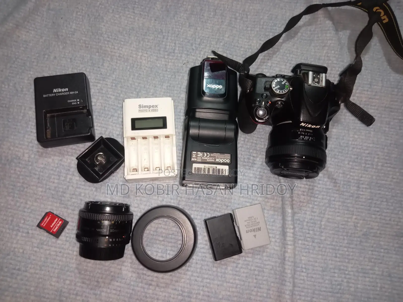Nikon D5100 with 2x 50mm Prime Lenses