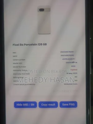 New Google Pixel 8a 128 GB White
