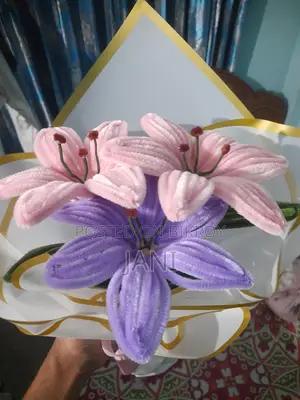 Pipe Cleaner 3-Lily Flower Bouquet