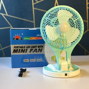 Mini Fan Jr-5580 With Portable Led Light