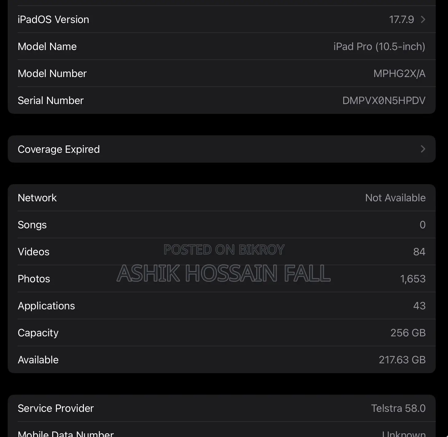Apple iPad Pro 10.5 (2017) 256 GB Gray