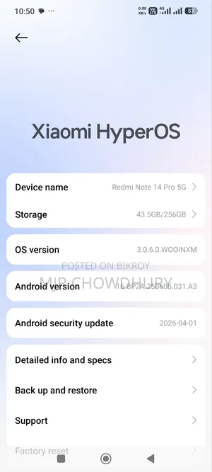 New Xiaomi Redmi Note 14 Pro+ 5G 256 GB White