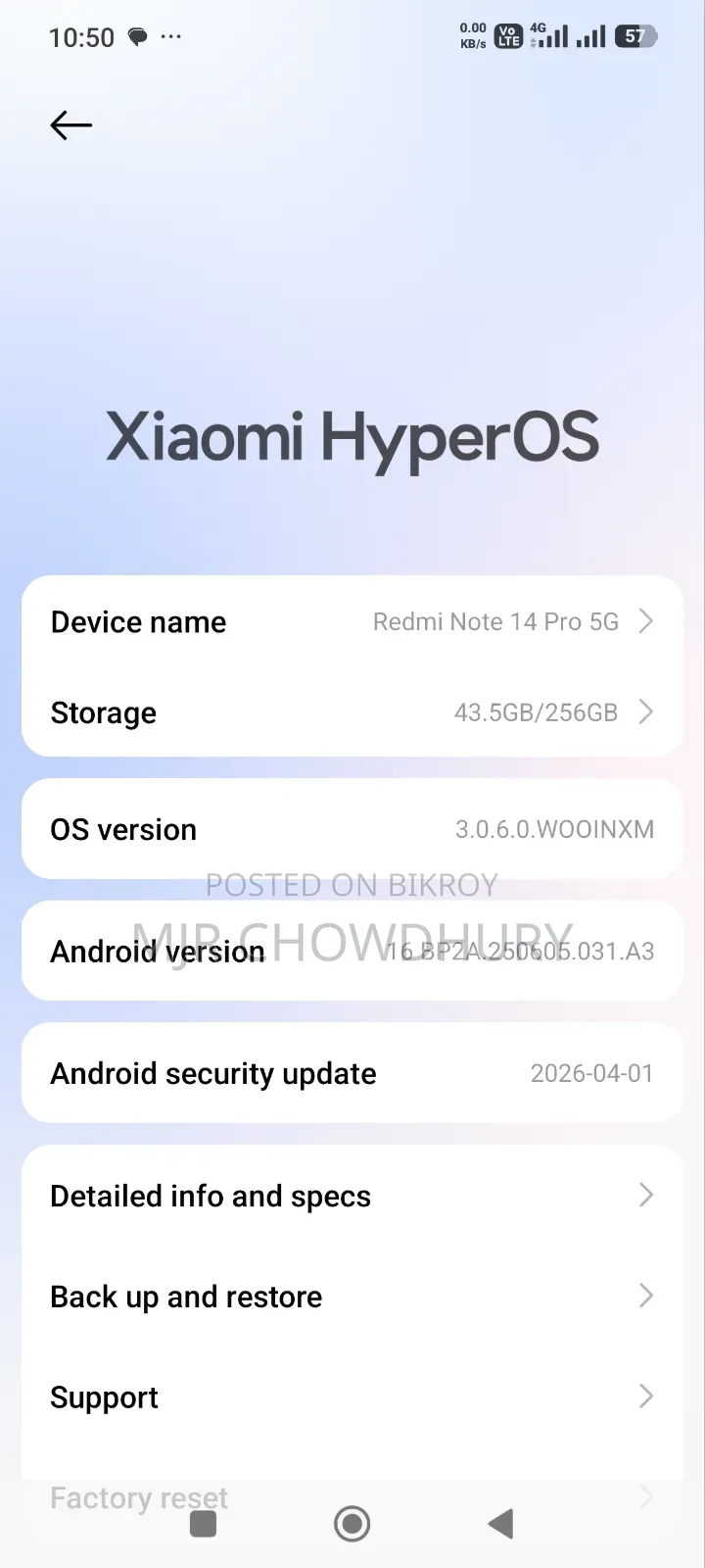 New Xiaomi Redmi Note 14 Pro+ 5G 256 GB White