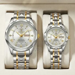(12408)Poedagar Luxury Couple Watch (Water Resistant)
