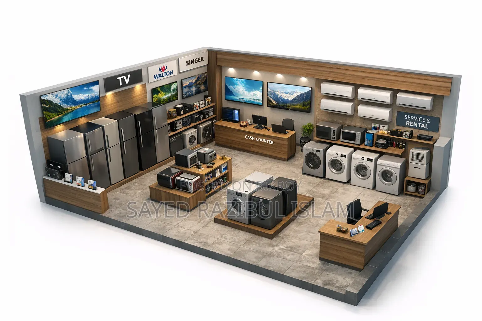 Looking for a 600 sq. ft. Showroom