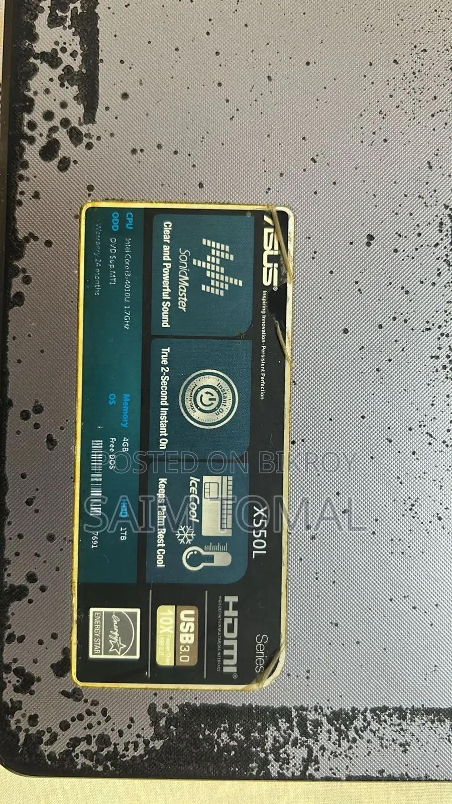 Laptop Asus X550LAV 4GB Intel Core I3 HDD 1T