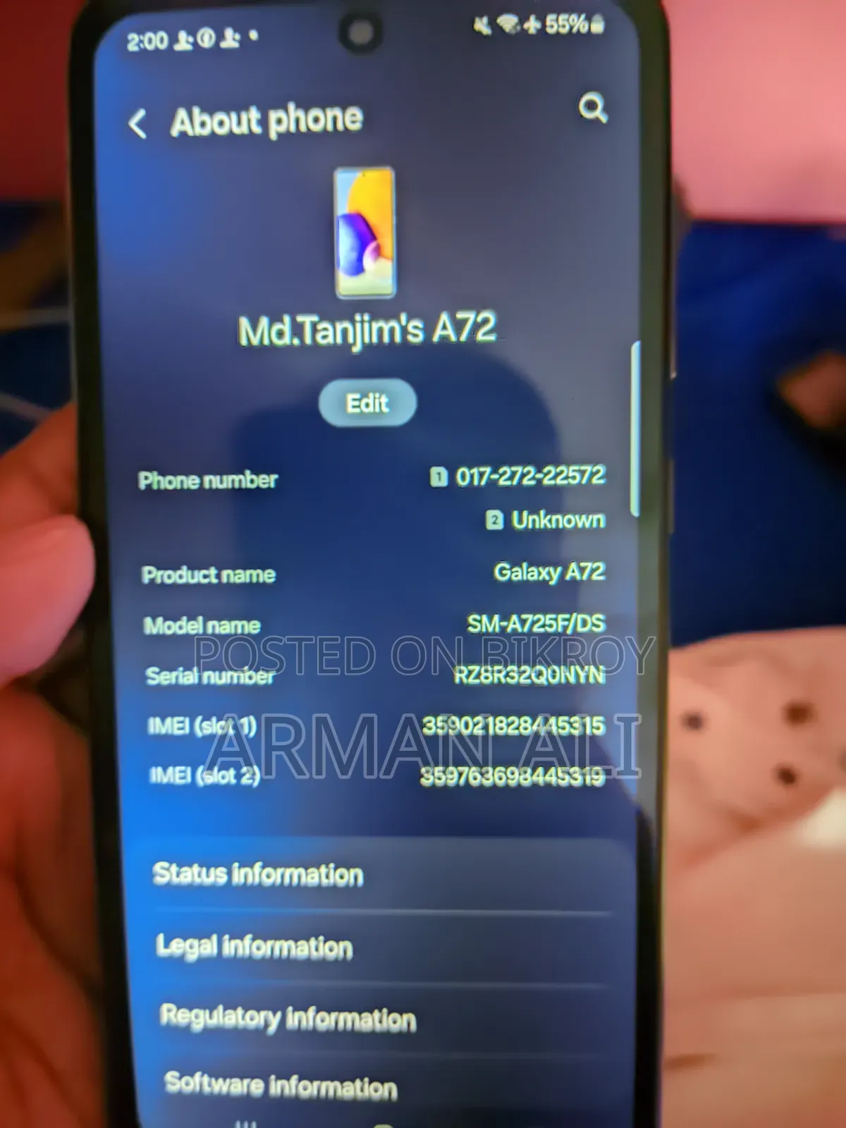 Samsung Galaxy A72 128 GB Green