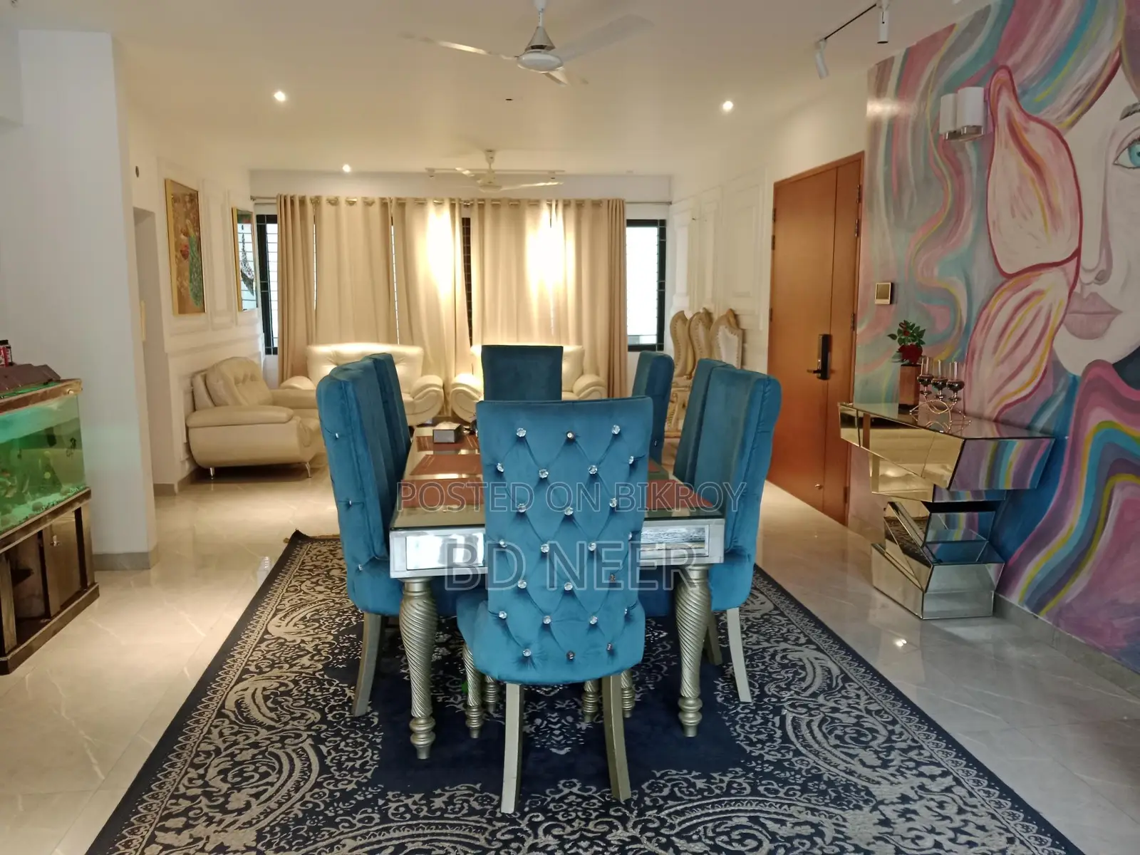 Gorgeous looking fully furnish 4 Bed room apt rent in banani