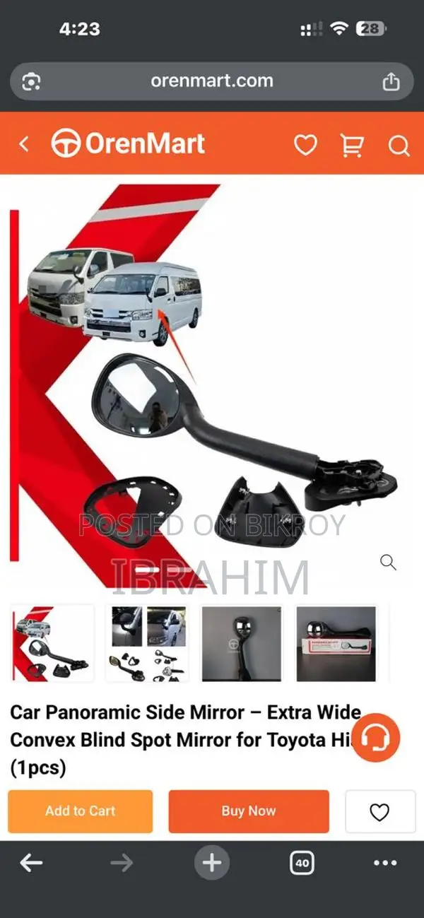 Toyota Hiace Mirror