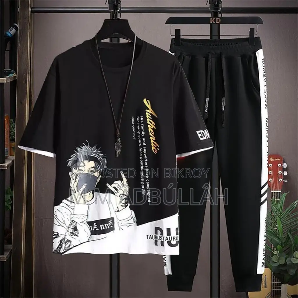 Mesh T-shirt & Full Pant Set