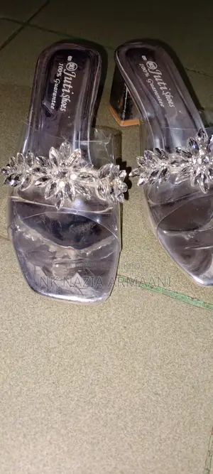 Transparent Stone Work Heel