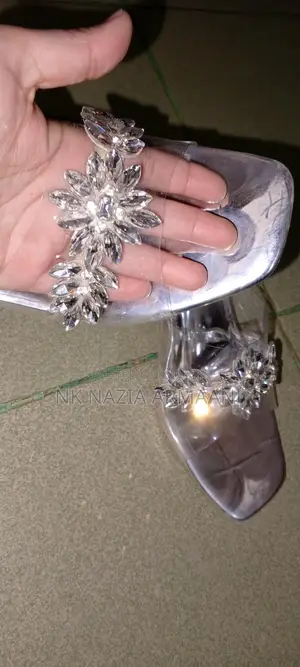 Transparent Stone Work Heel