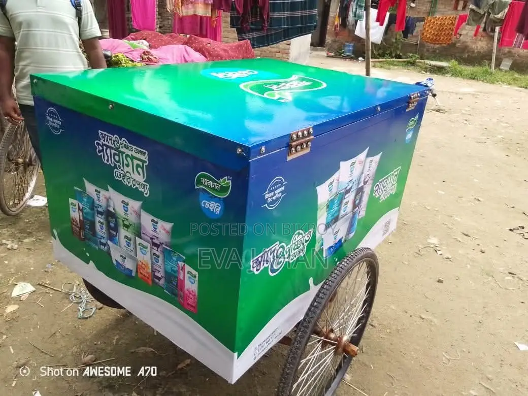 Three-wheeled van for milk delivery