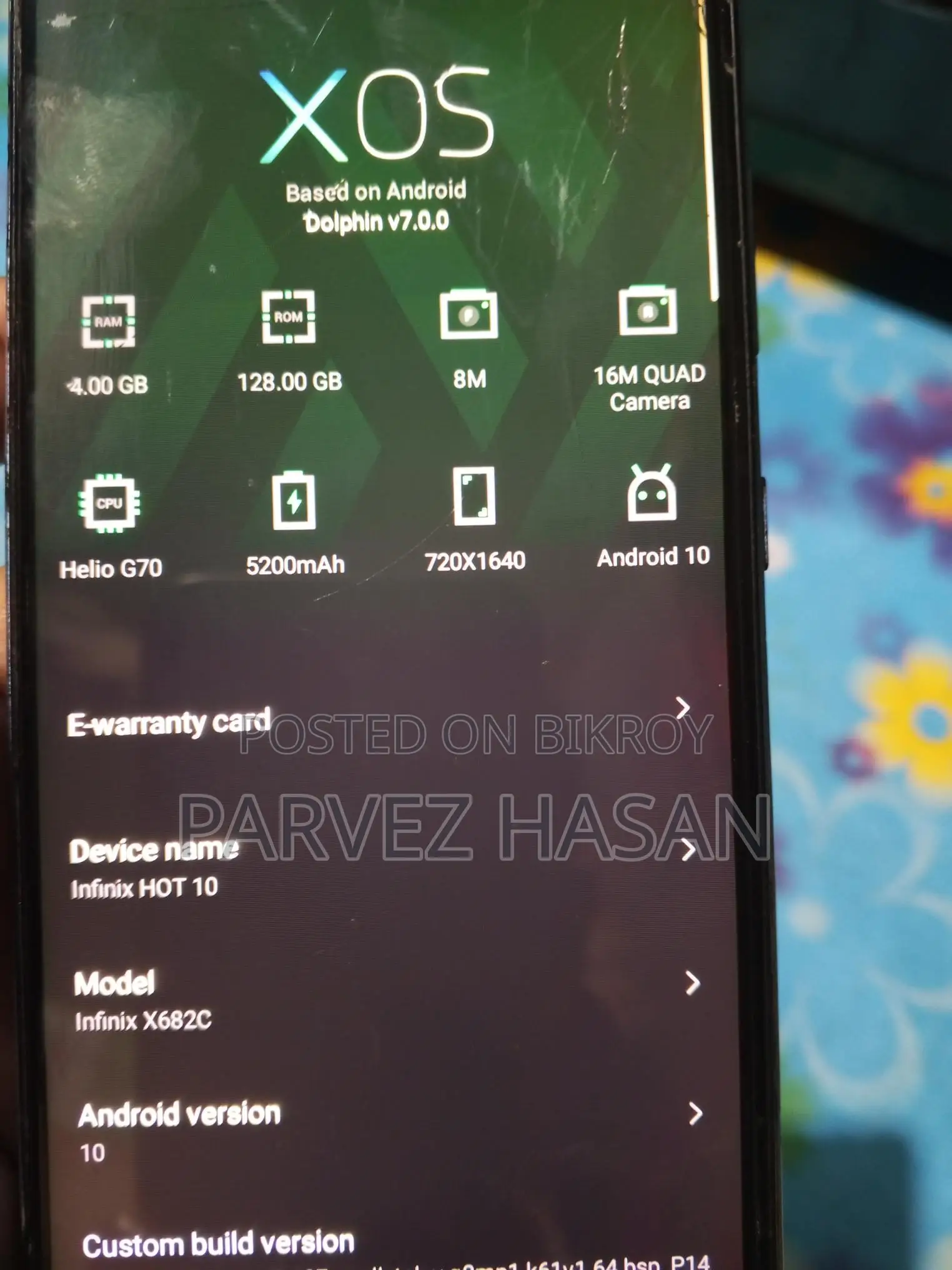 Infinix Hot 10 8/128 (Used)