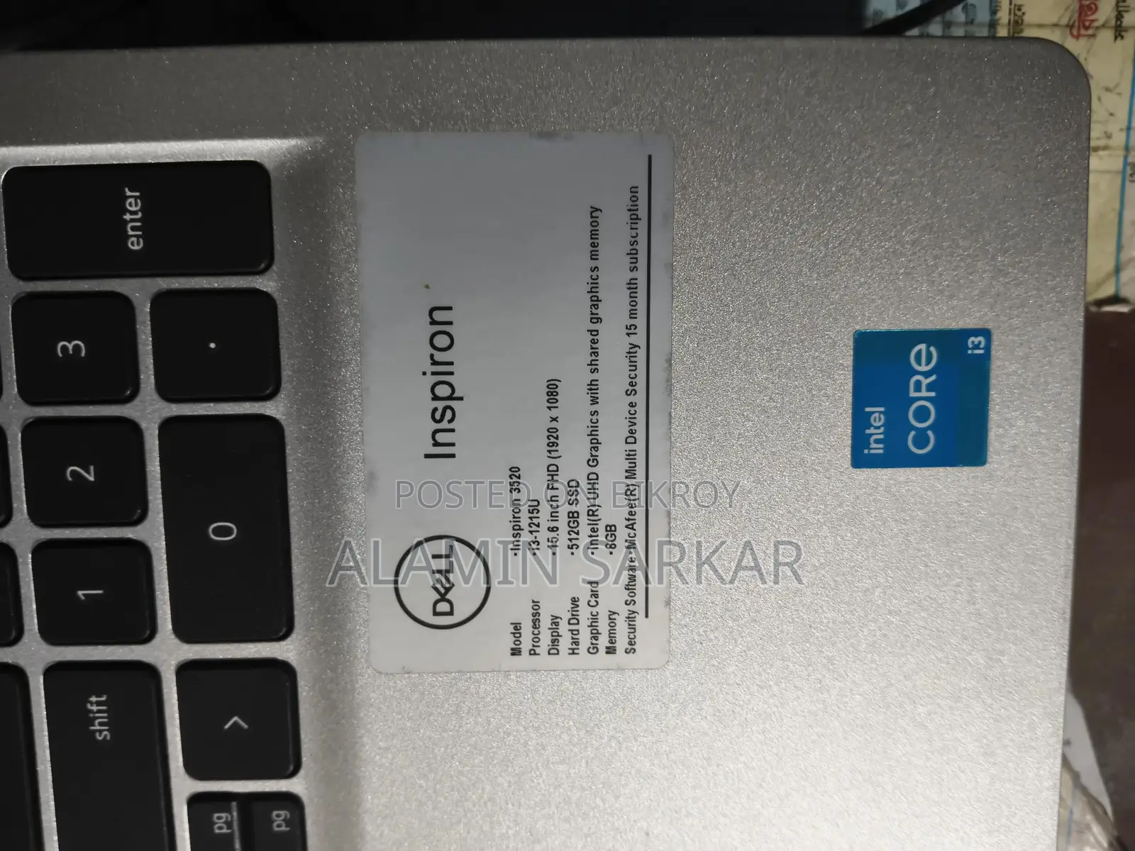 Dell Core I3 8gb 512ssd 12th Gen / Inspiron. Sells