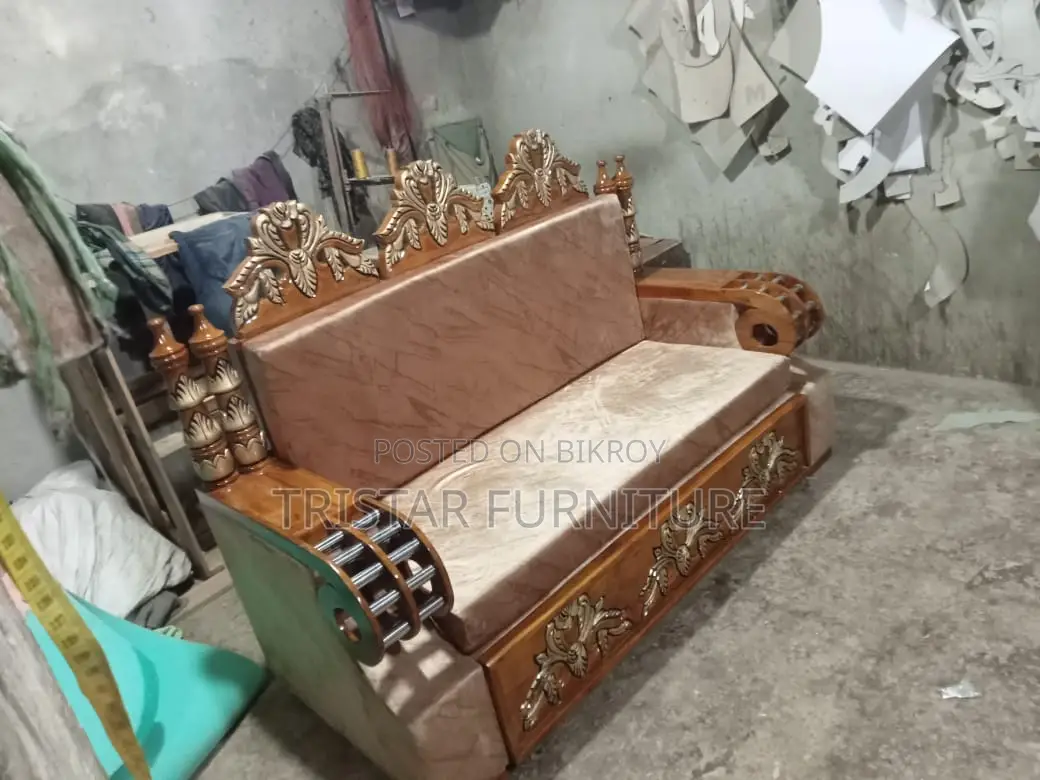 Wooden Sofa Come Bed 3 Seater