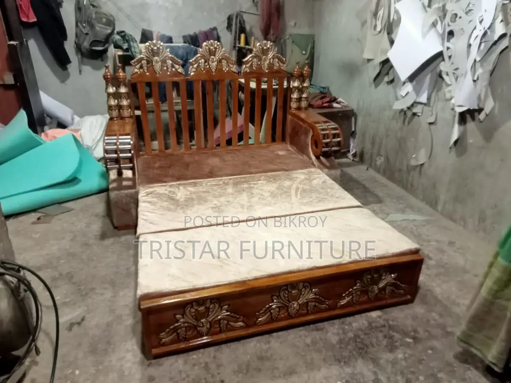 Wooden Sofa Come Bed 3 Seater