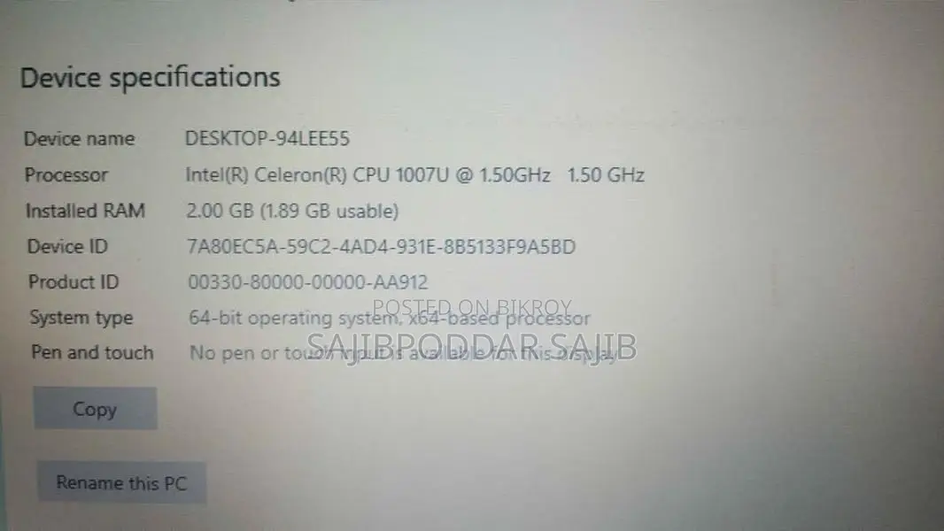 Asus X200ca Mini Laptop 320gb 2gb