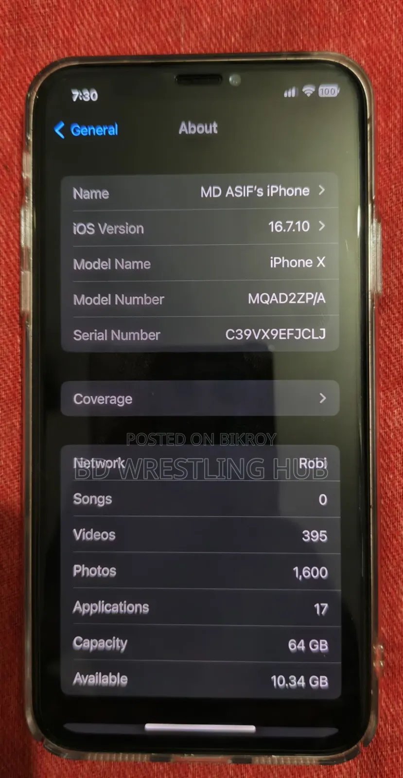 Apple iPhone X 64 GB White