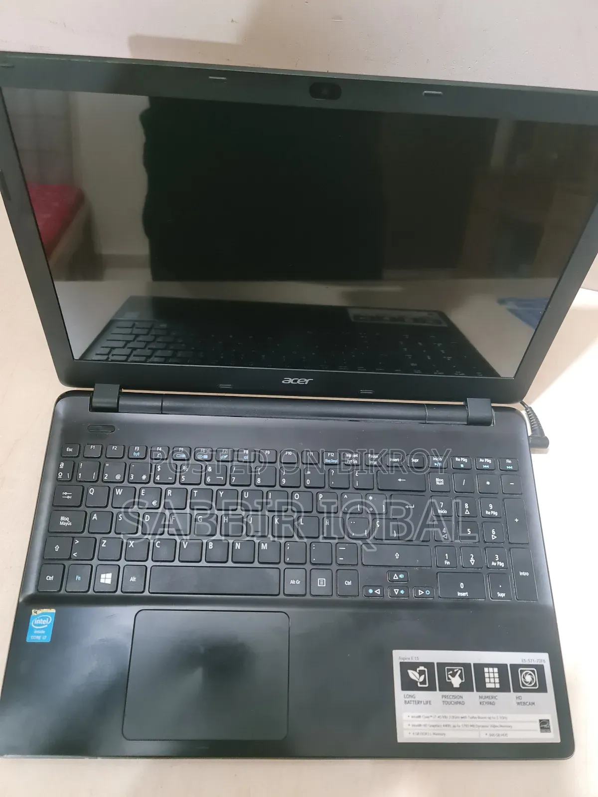 Laptop Acer Aspire E5-571 8GB Intel Core I7 SSD 128GB