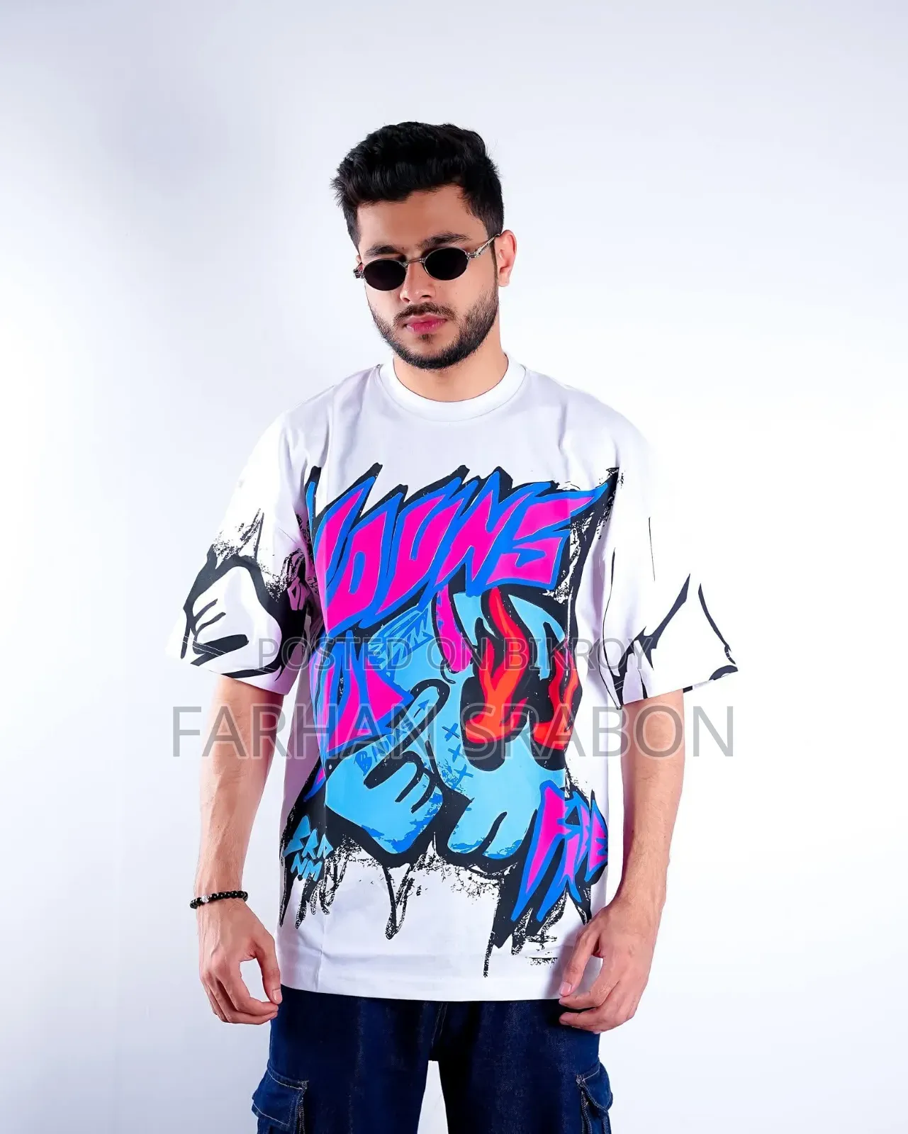 Cyber Flame Drop Shoulder