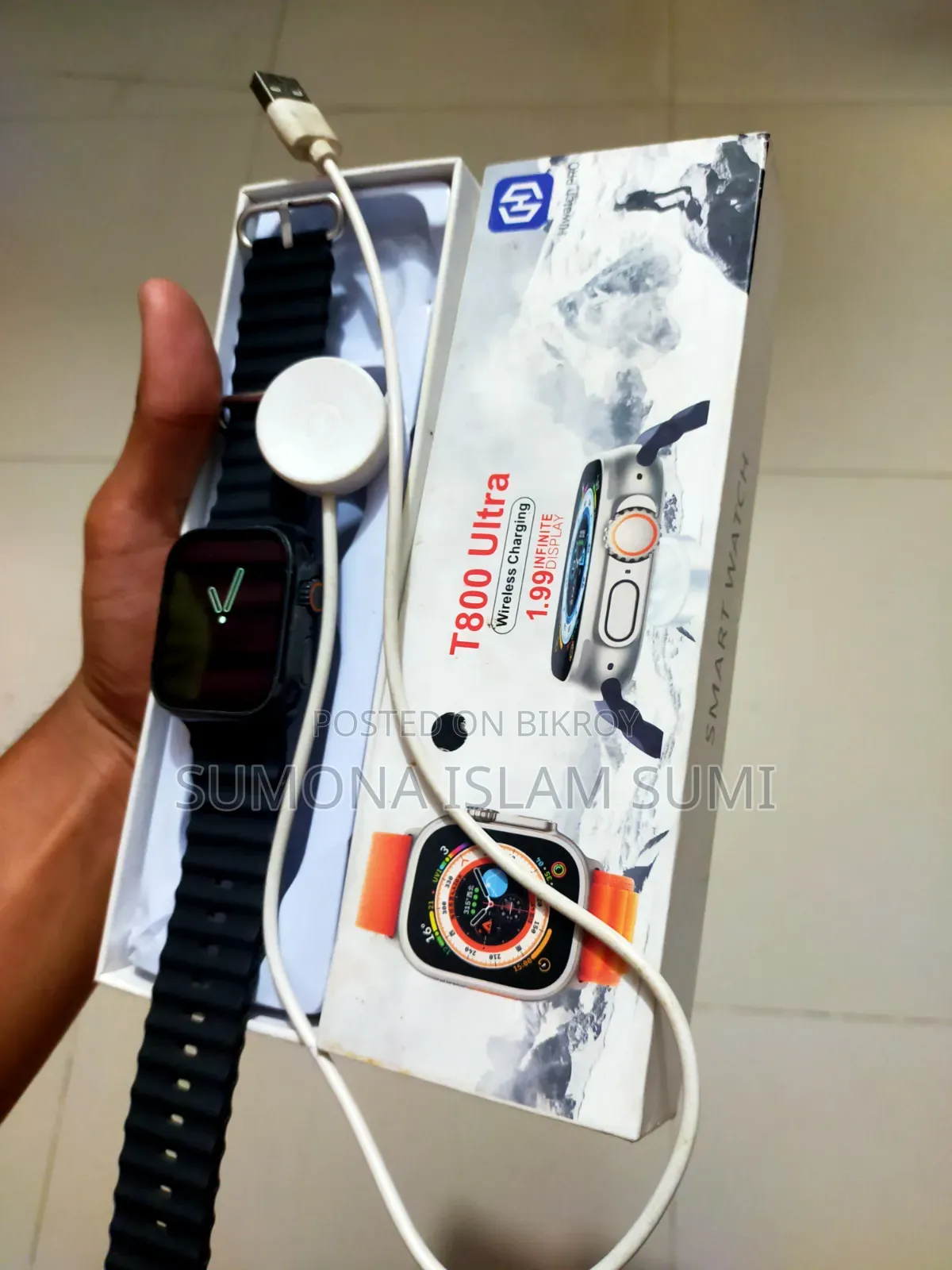T800 Ultra Smart Watch.Wireless Charging.1.99 Infinite Display