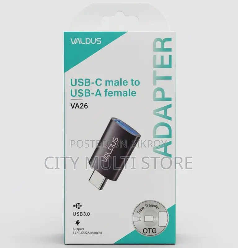 Valdus Va26 Usb-C Male to Usb-a Female Otg Adapter