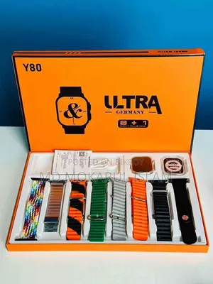 Y80 Ultra Smartwatch With 8 Straps