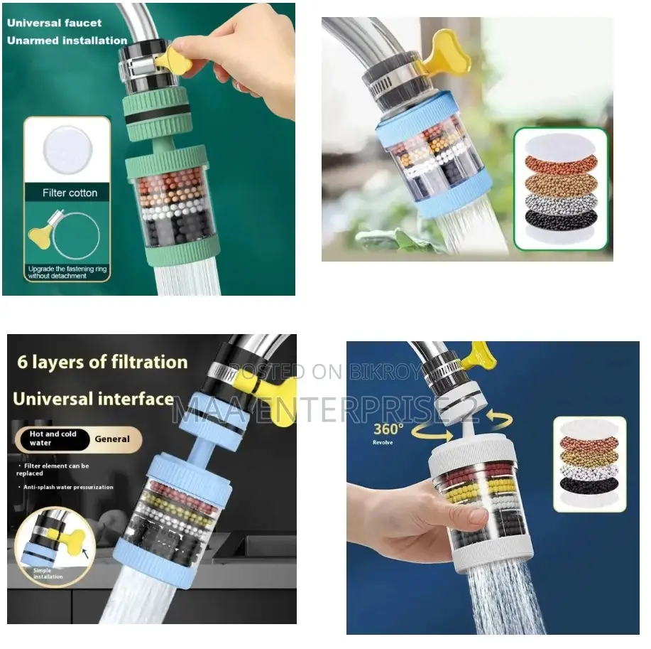 Water Filter Tap 6 Layers ( 360° রোটেটেবল )