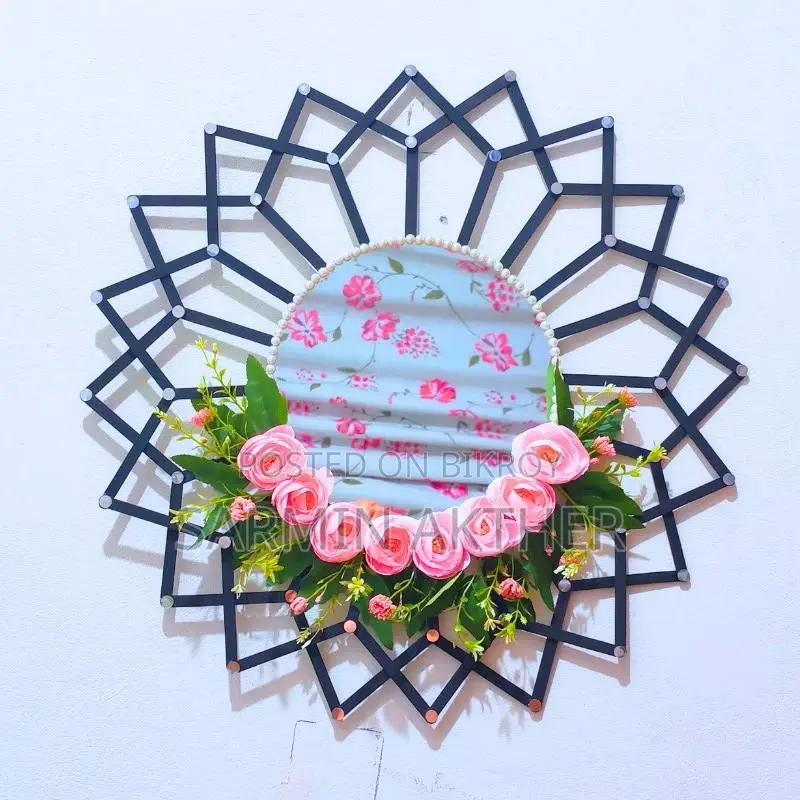 Wall Hanging Mirror with Handcrafted Details