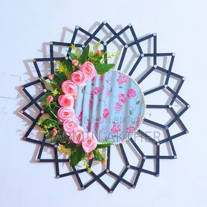 Wall Hanging Mirror with Handcrafted Details