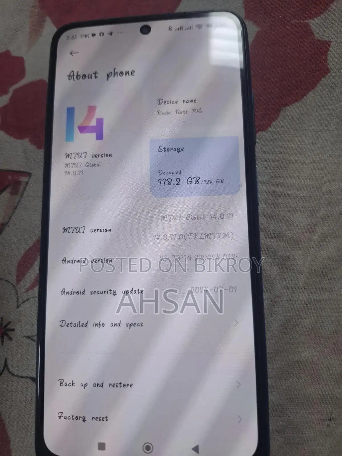 Xiaomi Redmi Note 10S 128 GB Blue