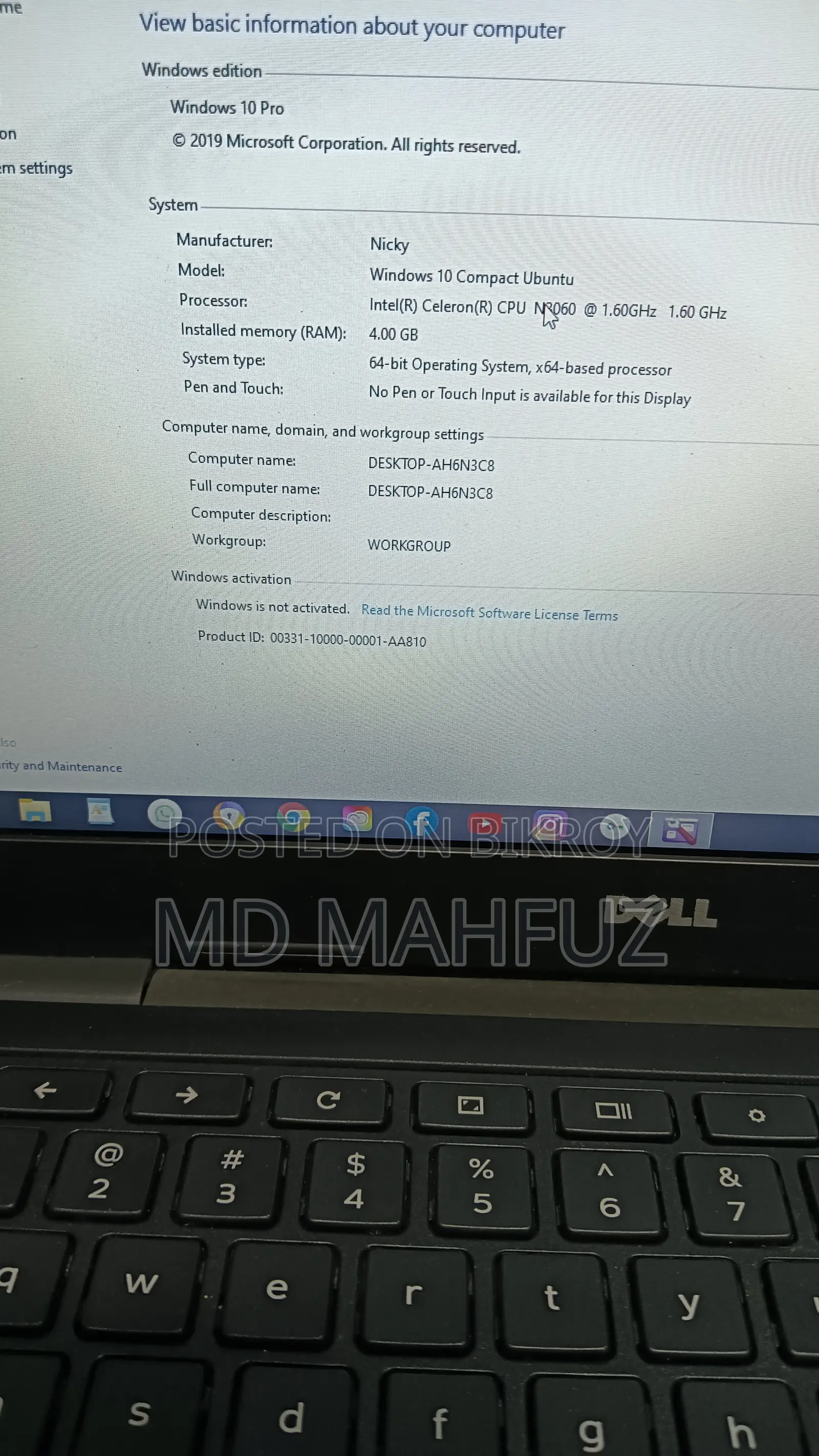 Laptop Dell Chromebook 11 4GB Intel Core I3 HDD 32GB