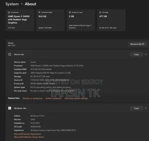 Desktop Computer Samsung AiO 24 16GB AMD Ryzen 5 SSHD+SSD 350GB