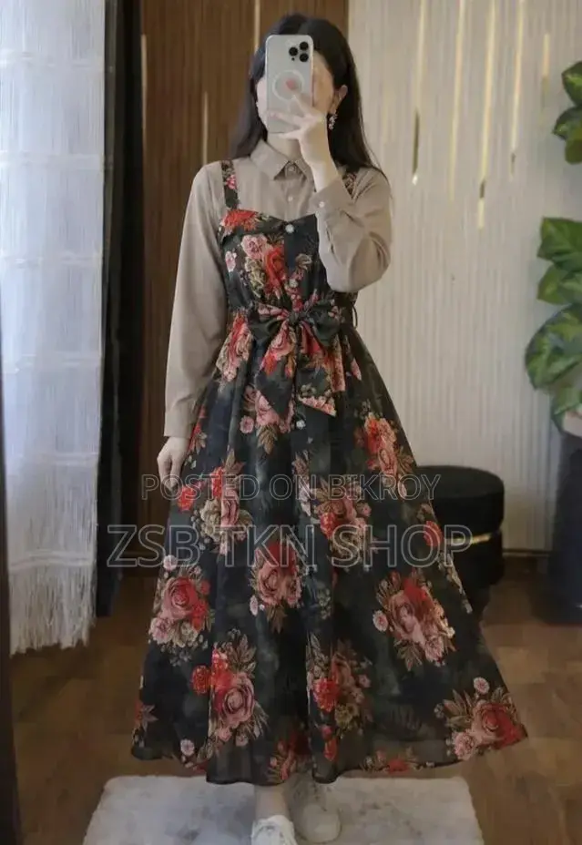 Printed Romper Gown