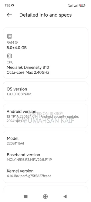 Xiaomi Poco M4 5G 128 GB Black