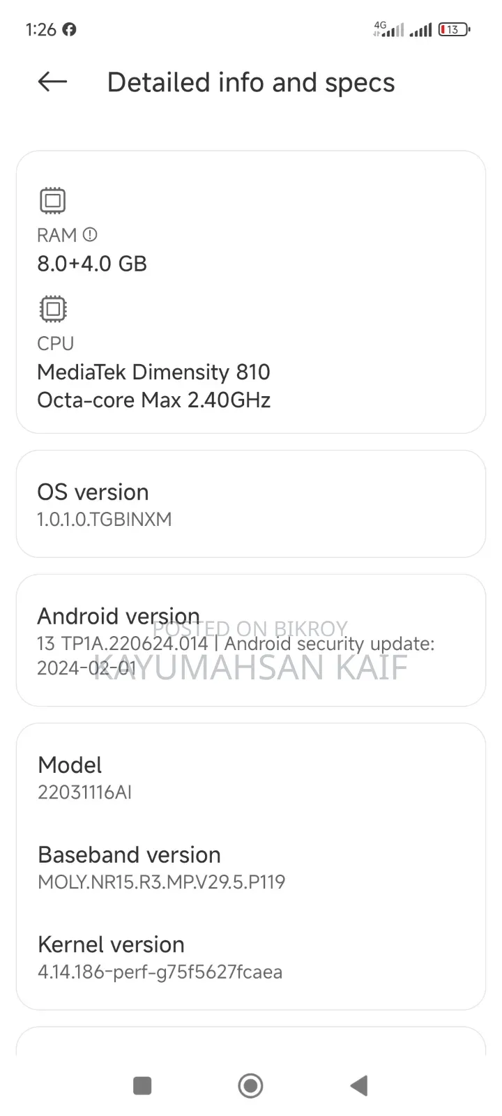 Xiaomi Poco M4 5G 128 GB Black