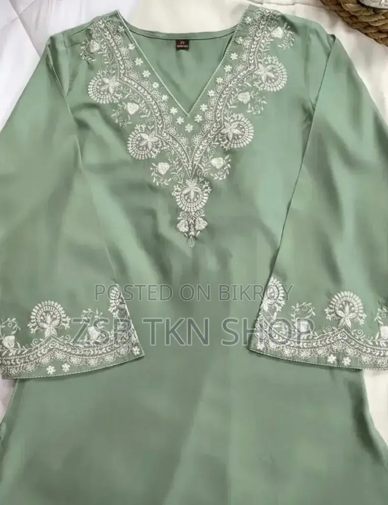 ​ পিওর কটন জরি এমব্রয়ডারি ওয়ান পিস (1 Piece) 