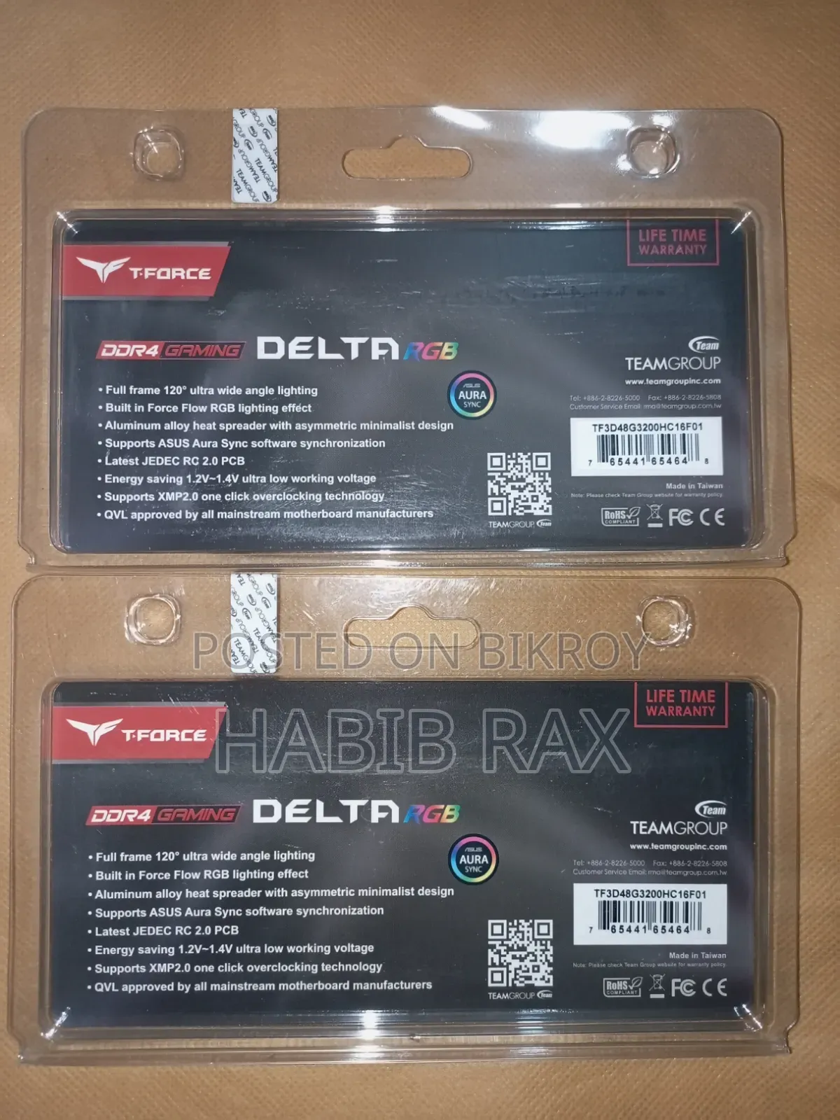 Team Delta T-Force RGB 8*8=16gb 3200mhz Ddr4 Cl16 Desktop Ram